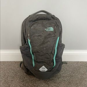 The North Face Teal and Gray Vault Backpack